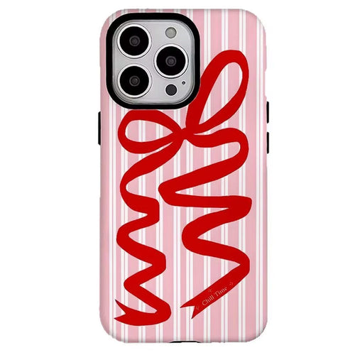 Boogzel Apparel Bow Ribbon Striped iPhone Case