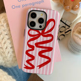 Boogzel Apparel Bow Ribbon Striped iPhone Case, view 2