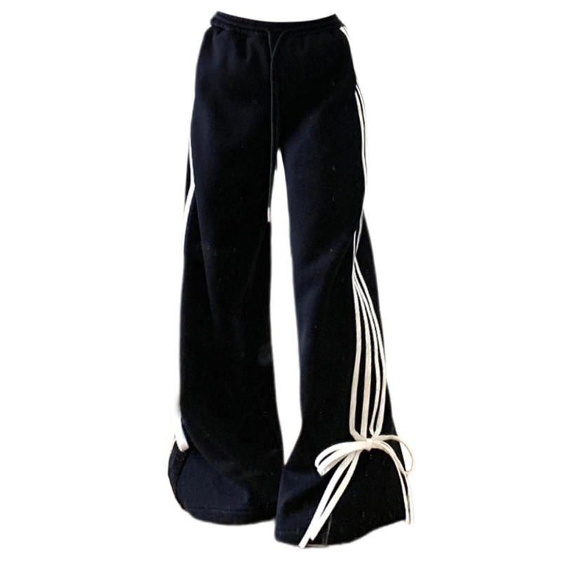 Boogzel Apparel Bow Tie Side Stripe Pants