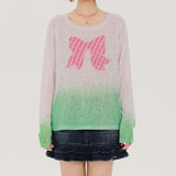 Boogzel Apparel Bowknot Gradient Knit Pullover, view 3