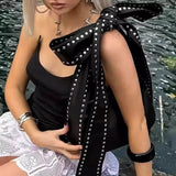 Boogzel Apparel Bowknot Studded Shoulder Bag, view 3