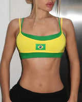 Boogzel Apparel Brazil Layered Bralette Top, view 2