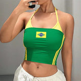 Boogzel Apparel Brazil Layered Halter Top, view 3
