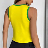 Boogzel Apparel Brazil Sleeveless Crop Top, view 5