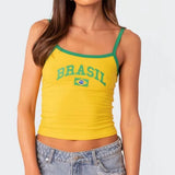 Boogzel Apparel Brazil Yellow Tank Top, view 2