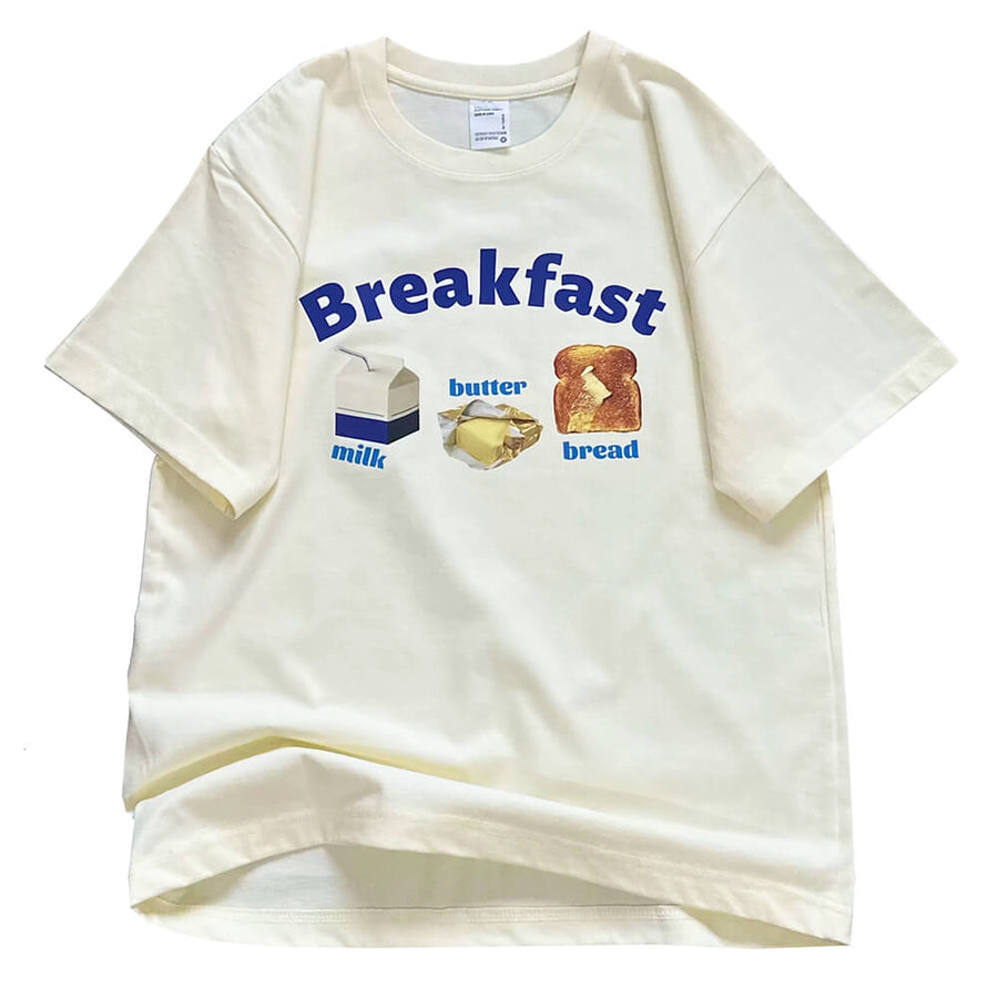 Boogzel Apparel Breakfast Aesthetic Graphic T-Shirt