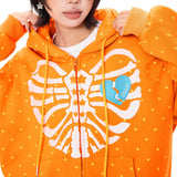 Boogzel Apparel Broken Heart Skeleton Zip Up Hoodie, view 2