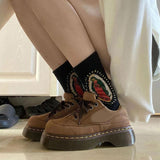 Boogzel Apparel Brown Aesthetic Platform Oxford Shoes, view 2