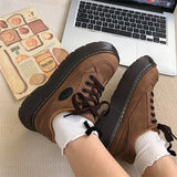 Boogzel Apparel Brown Aesthetic Platform Oxford Shoes, view 3
