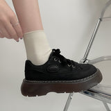 Boogzel Apparel Brown Aesthetic Platform Oxford Shoes, view 5