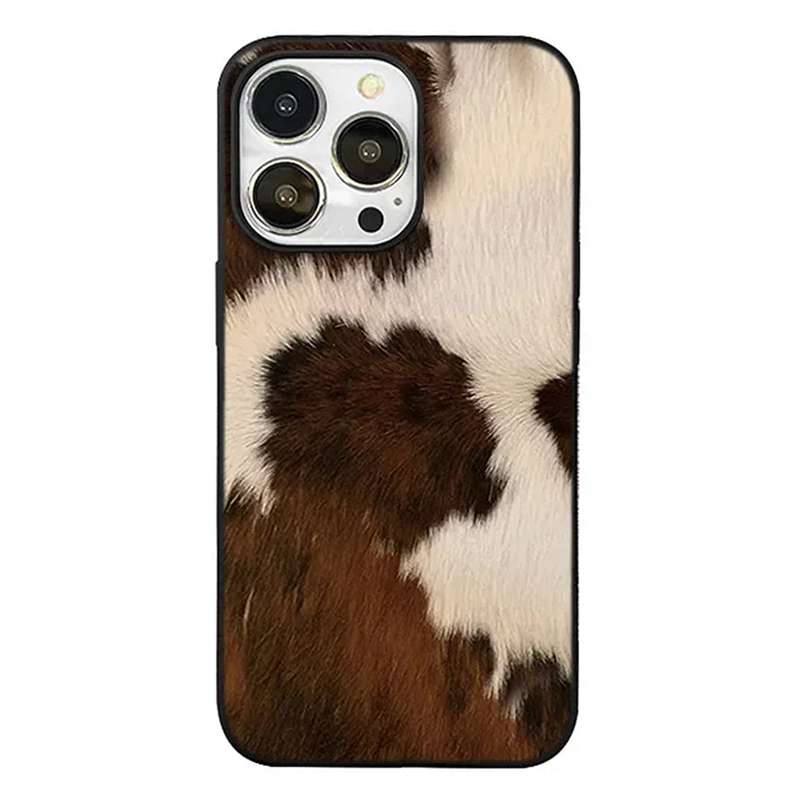 Boogzel Apparel Brown Cow Print iPhone Case