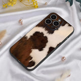 Boogzel Apparel Brown Cow Print iPhone Case, view 4