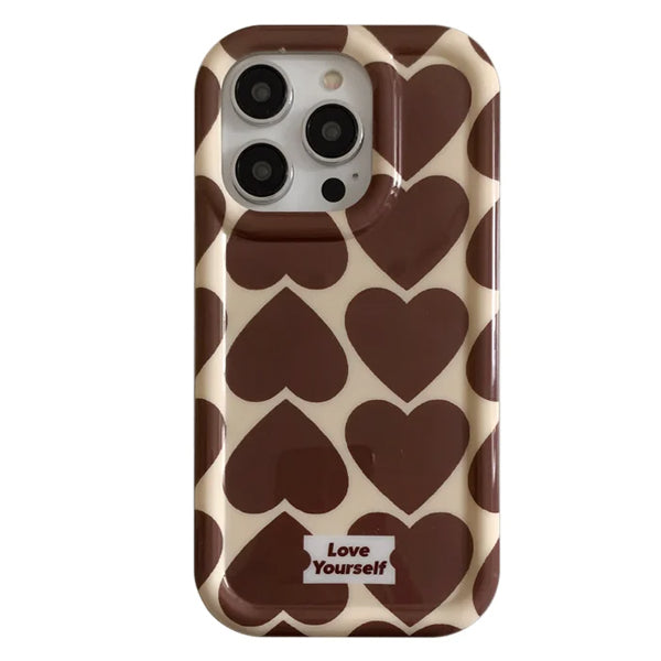 Boogzel Apparel Brown Heart IPhone Case