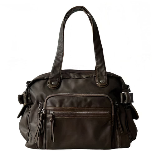 Boogzel Apparel Brown Multi Pocket Shoulder Bag