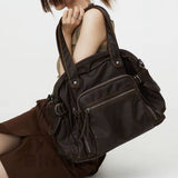 Boogzel Apparel Brown Multi Pocket Shoulder Bag, view 4