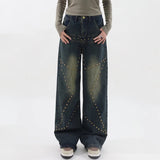 Boogzel Apparel Brown Star Rivet Jeans, view 2