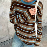Boogzel Apparel Brown Sugar Stripes Sweater, view 3