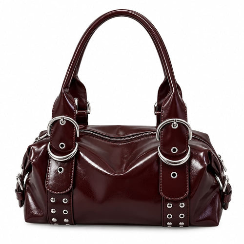 Boogzel Apparel Buckle Up Studded Y2K Shoulder Bag