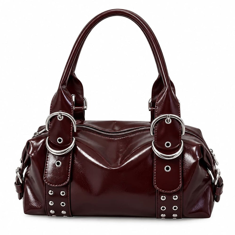 Boogzel Apparel Buckle Up Studded Y2K Shoulder Bag
