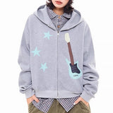 Boogzel Apparel Bunny Ears Hoodie with Guitar Patch, view 2