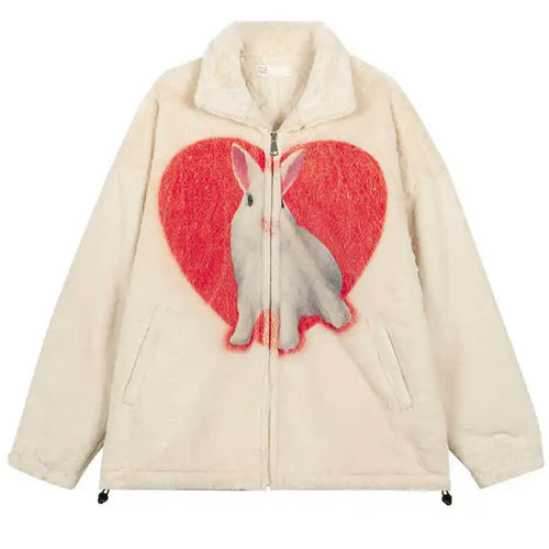 Boogzel Apparel Bunny & Heart Fleece Jacket