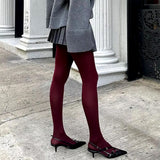 Boogzel Apparel Burgundy Tights, view 6