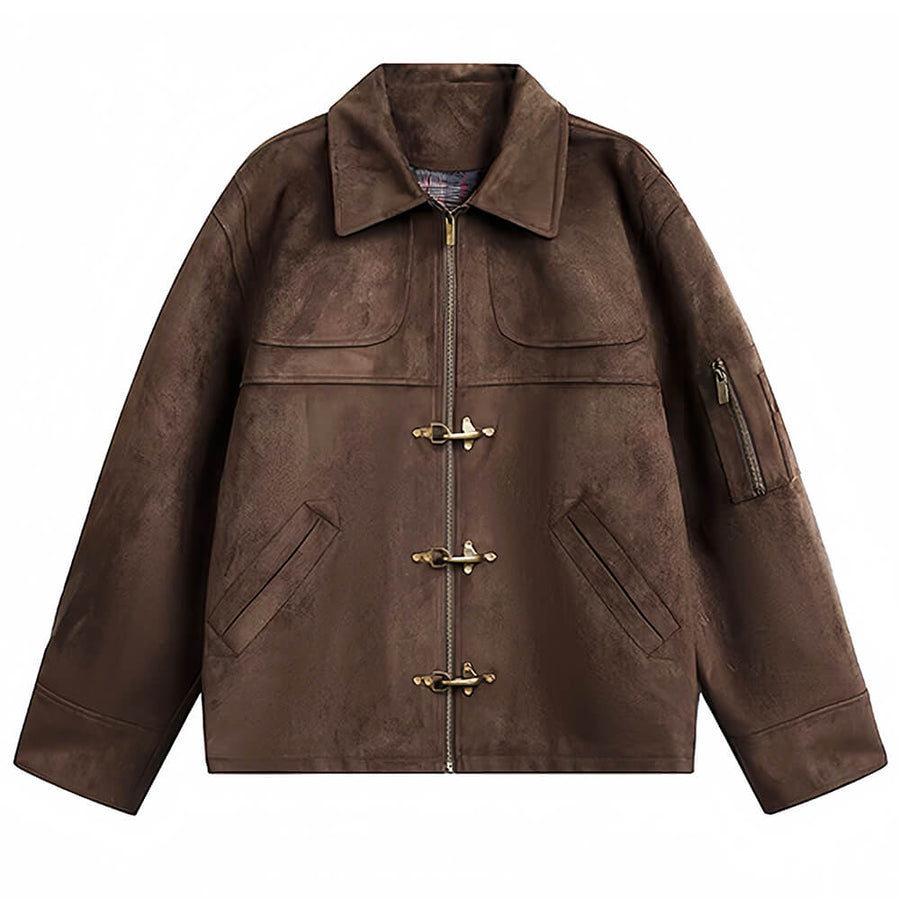 Boogzel Apparel Burnt Sugar Suede Jacket