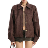 Boogzel Apparel Burnt Sugar Suede Jacket, view 2