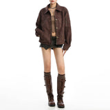 Boogzel Apparel Burnt Sugar Suede Jacket, view 6