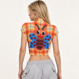 Boogzel Apparel Butterfly Buzz Mesh Top, view 4