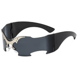 Boogzel Apparel Butterfly Effect Futuristic Shield Sunglasses, view 3