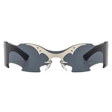 Boogzel Apparel Butterfly Effect Futuristic Shield Sunglasses, view 4
