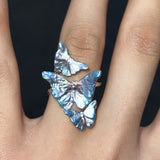 Boogzel Apparel Butterfly Iridescent Ring, view 2