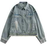 Boogzel Apparel Butterfly Patch Y2K Denim Jacket, view 2