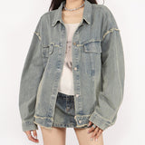 Boogzel Apparel Butterfly Patch Y2K Denim Jacket, view 3
