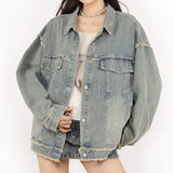 Boogzel Apparel Butterfly Patch Y2K Denim Jacket, view 4