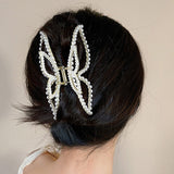 Boogzel Apparel Butterfly Pearl Hair Claw, view 2