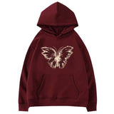 Boogzel Apparel Butterfly Print Aesthetic Hoodie, view 2