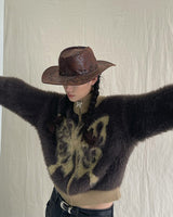 Boogzel Apparel Butterfly Print Fuzzy Bomber, view 4