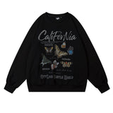 Boogzel Apparel Butterfly Print Aesthetic Sweatshirt, view 2