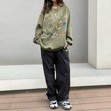 Boogzel Apparel Butterfly Print Aesthetic Sweatshirt, view 4