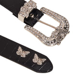 Boogzel Apparel Butterfly Rhinestone Y2K Belt, view 3