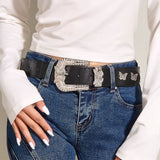 Boogzel Apparel Butterfly Rhinestone Y2K Belt, view 5