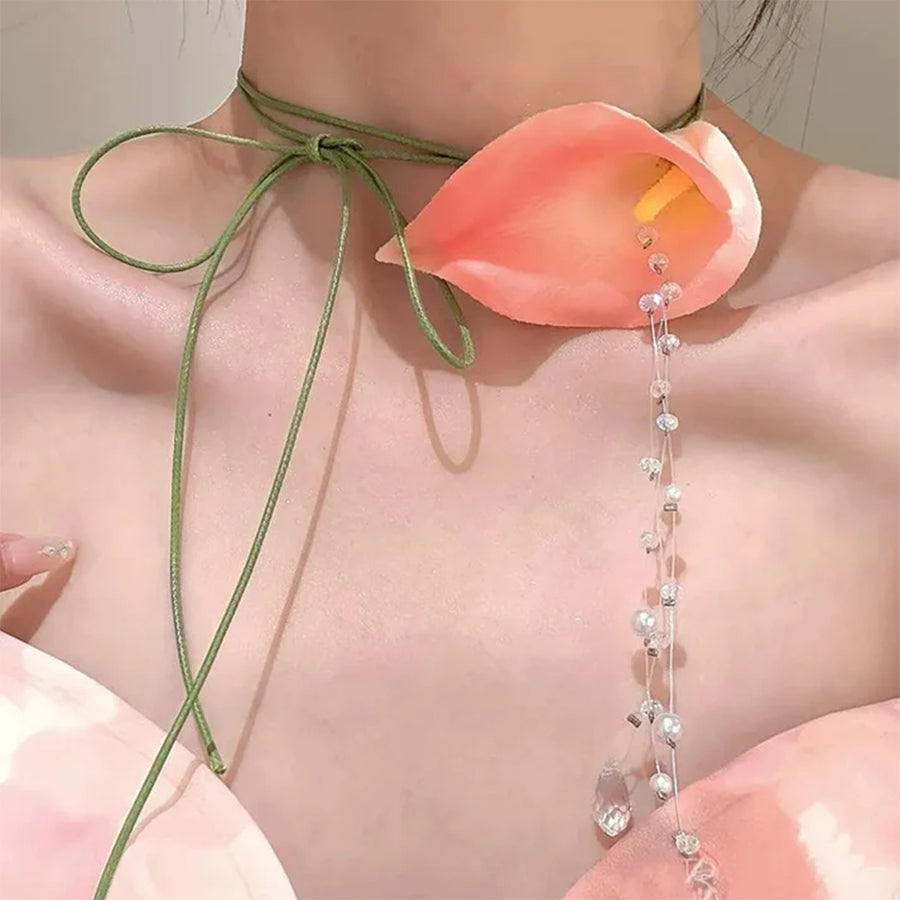 Boogzel Apparel Calla Lily Aesthetic Choker