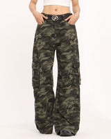 Boogzel Apparel Camo Wide-Leg Cargo Pants, view 2