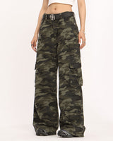 Boogzel Apparel Camo Wide-Leg Cargo Pants, view 3