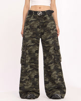 Boogzel Apparel Camo Wide-Leg Cargo Pants, view 4