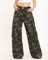 Boogzel Apparel Camo Wide-Leg Cargo Pants, view 5
