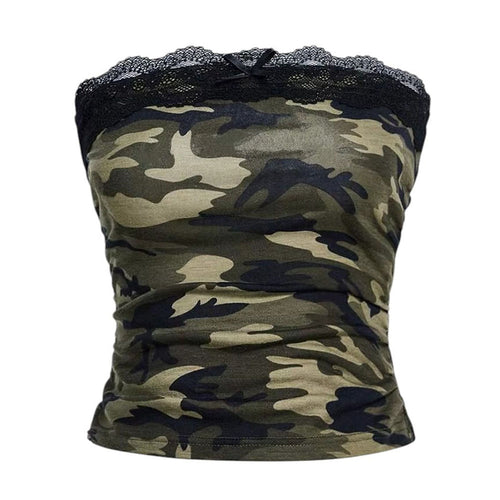 Boogzel Apparel Camouflage Lace Tube Top
