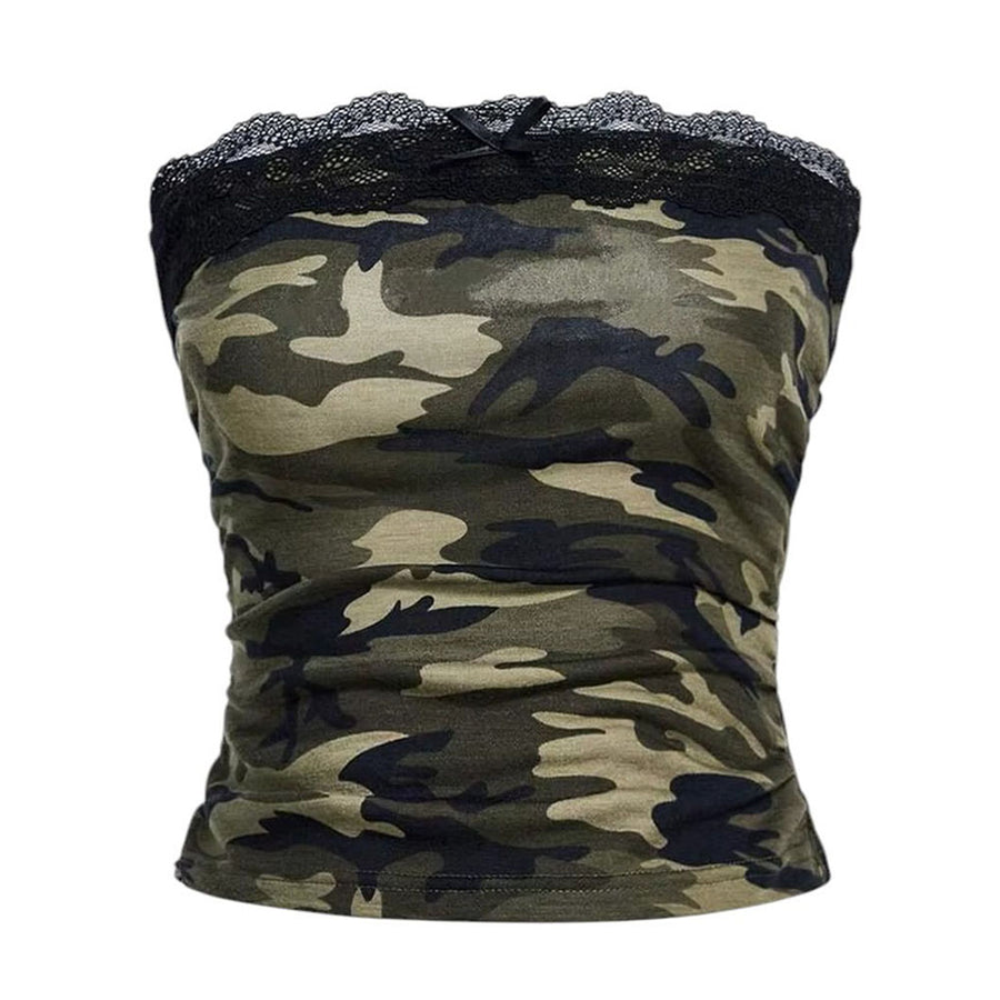 Boogzel Apparel Camouflage Lace Tube Top
